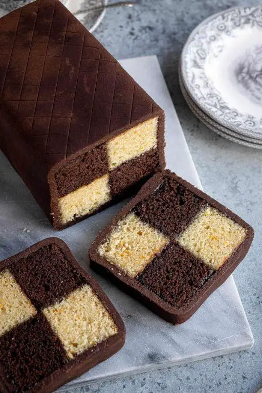 Chocolate Orange Battenberg Cake