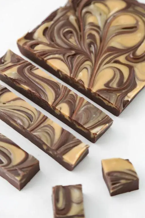 Chocolate Peanut Butter Swirl Fudge