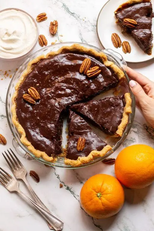 Chocolate Pecan Pie with Orange Zest