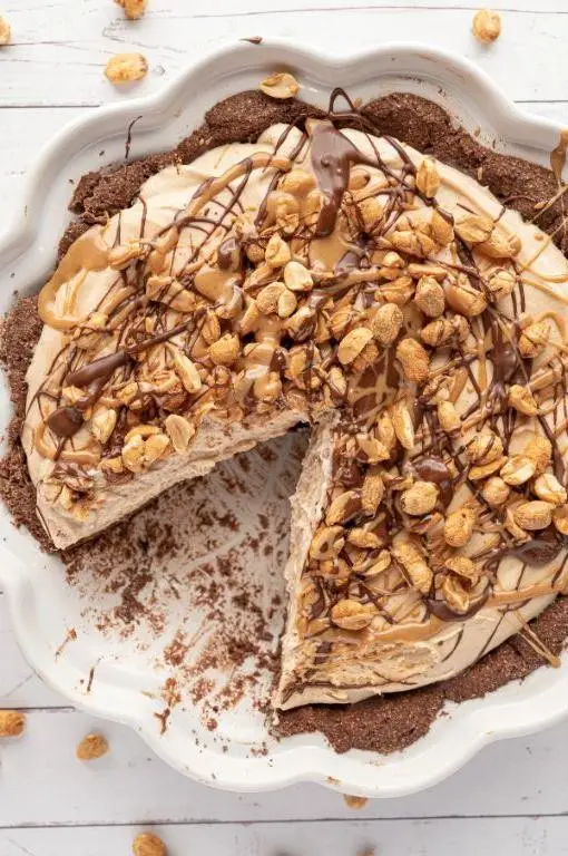 Chocolate Pecan Pie with Peanut Butter Swirl