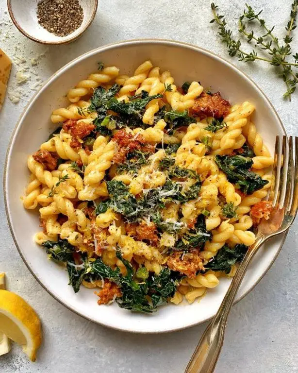 Chorizo and Kale Pasta