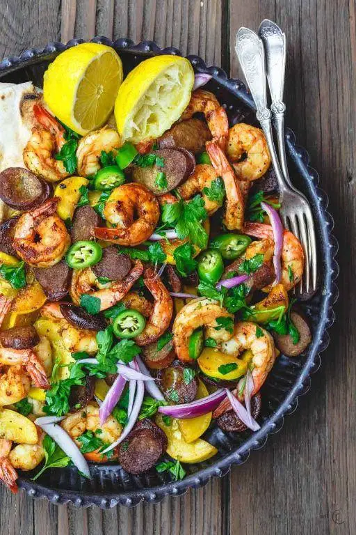 Chorizo and Shrimp Skillet