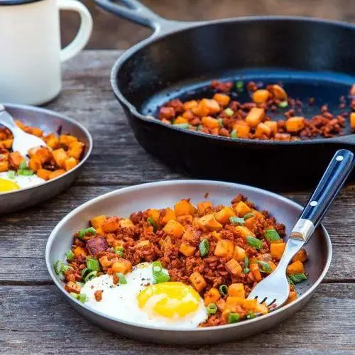 Chorizo and Sweet Potato Hash