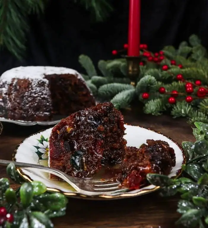 Christmas Pudding with Brandy Sauce