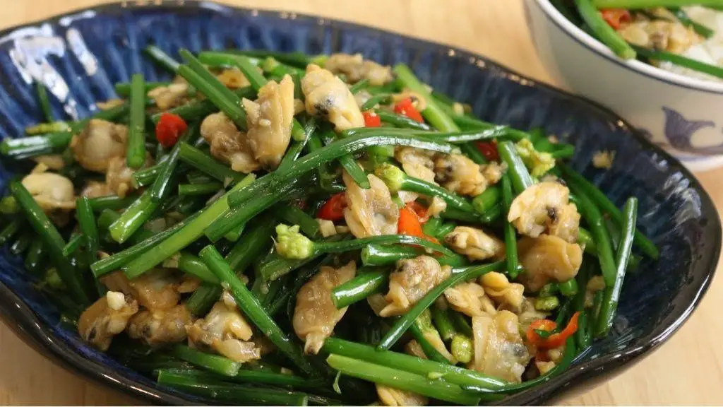Clam Meat Stir Fry with Vegetables