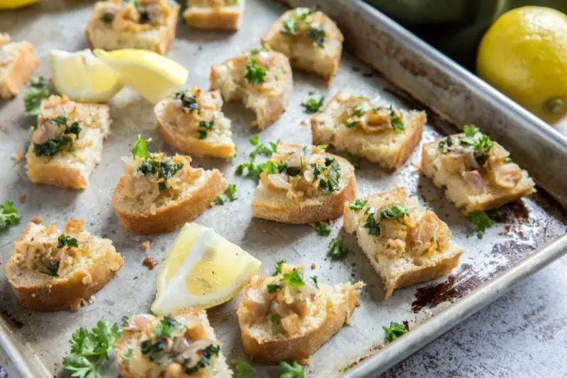 Clam and Herb Butter Crostini