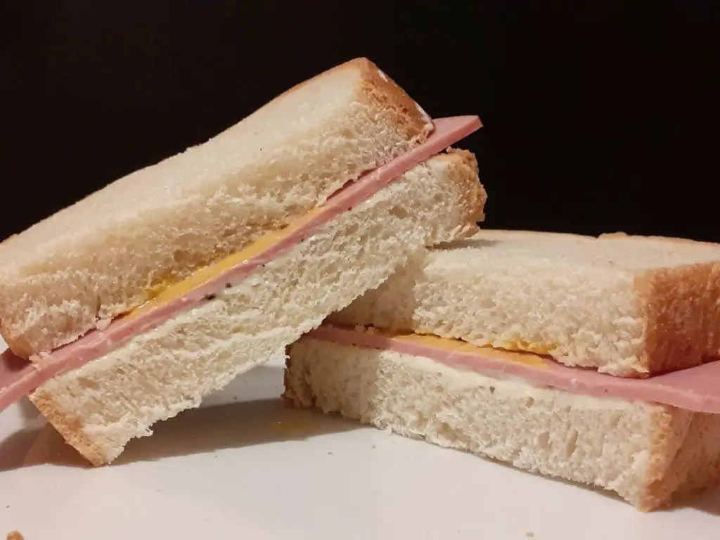 Classic Bologna Sandwich with Mustard and Cheese