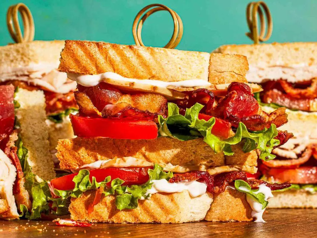 Classic Club Sandwich with Turkey and Bacon