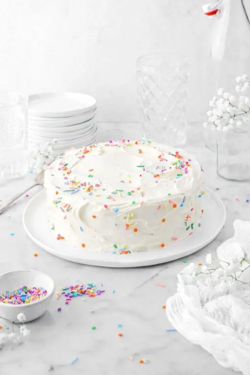 Classic Vanilla Birthday Cake with Buttercream Frosting