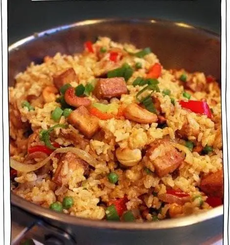 Coconut Fried Rice with Leftover Rice