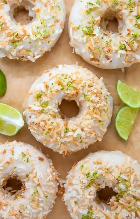 Coconut Lime Baked Donuts