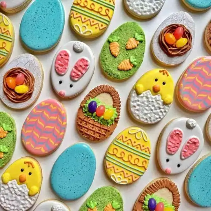 Colorful Easter Egg Cookies