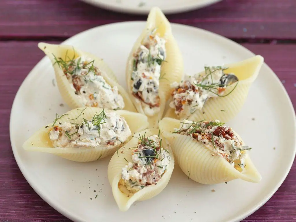 Conchiglie with Sun-Dried Tomatoes and Feta