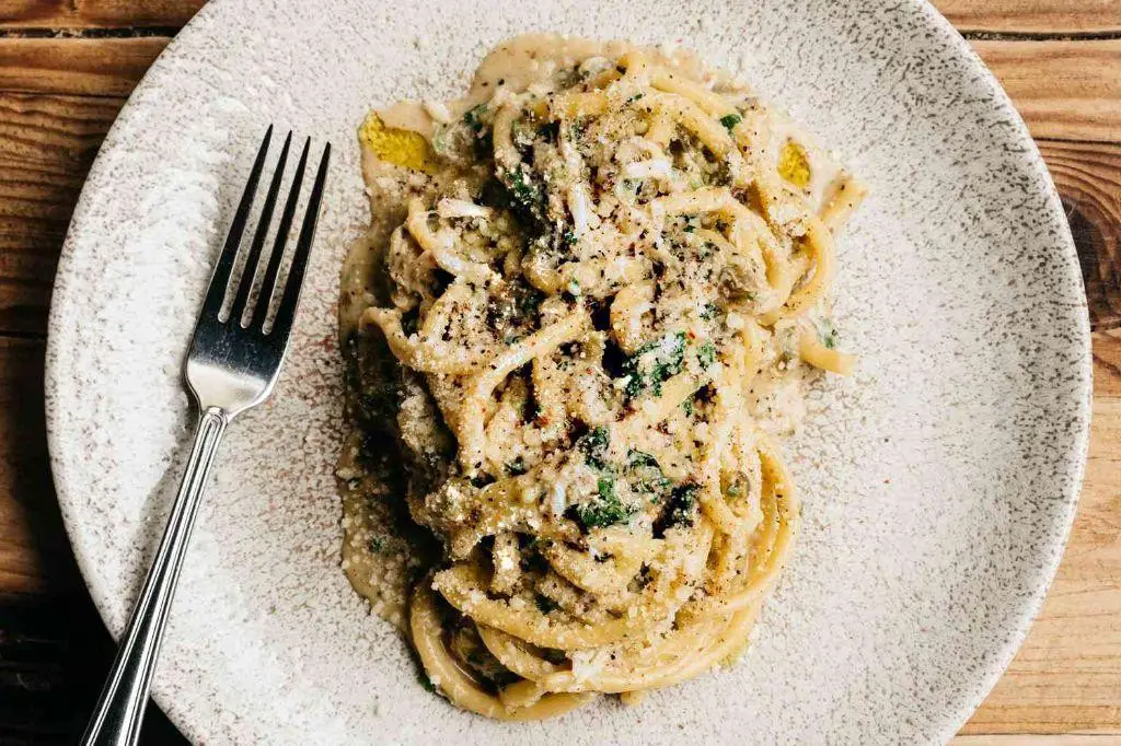 Crab Carbonara with Fresh Herbs