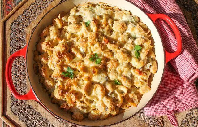 Crab and Artichoke Pasta Bake