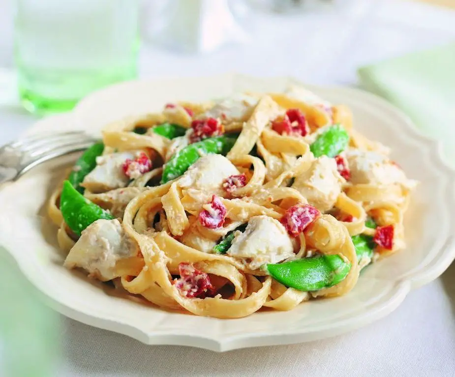 Crab and Mushroom Fettuccine Alfredo