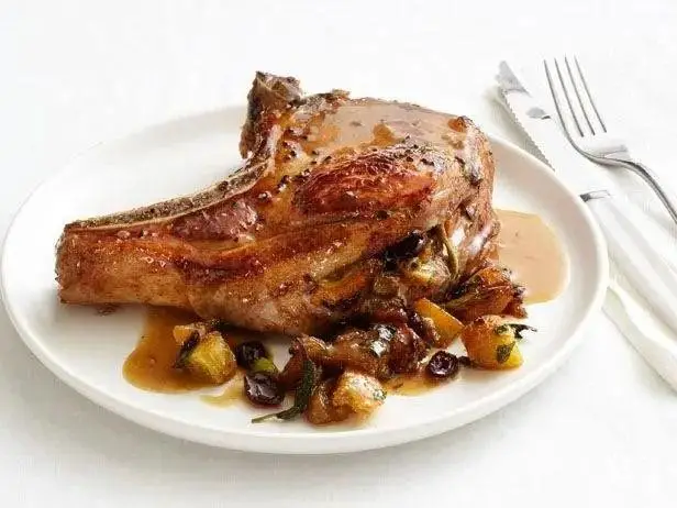 Cranberry Stuffed Pork Chops