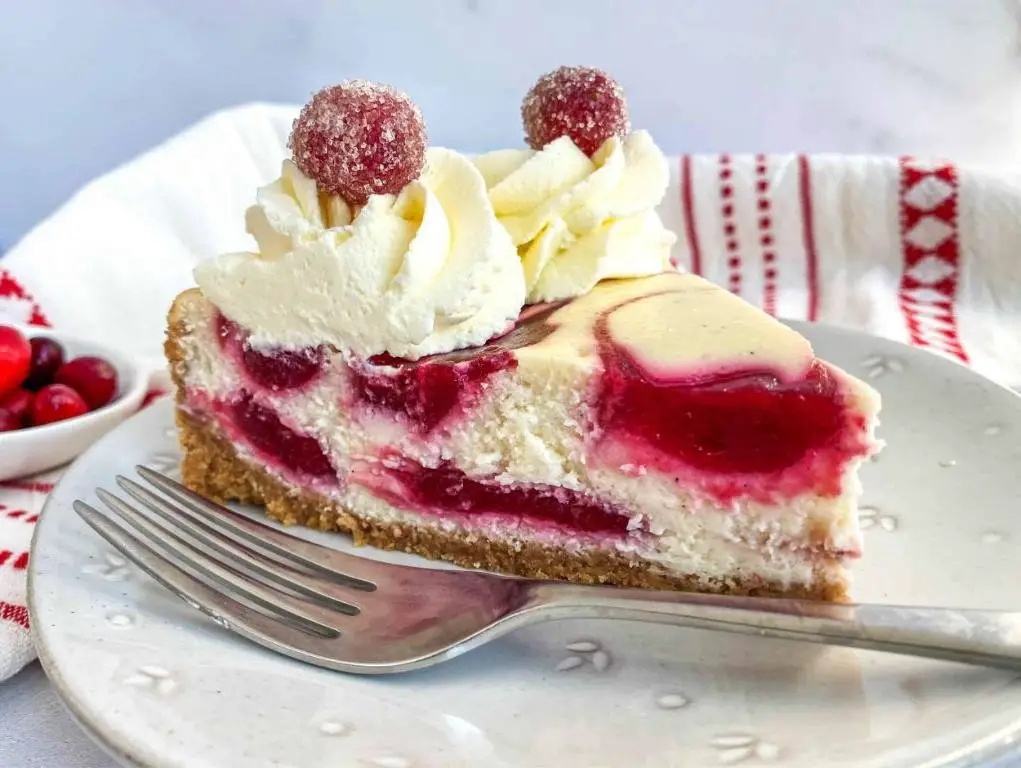 Cranberry Swirl Cheesecake