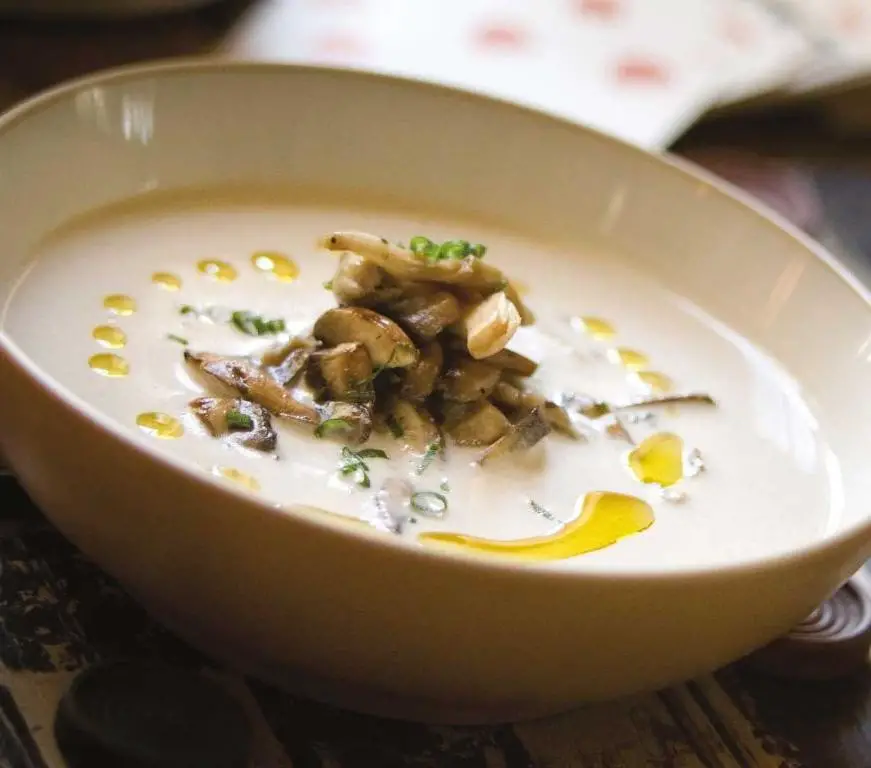 Creamy Black Trumpet Mushroom Soup