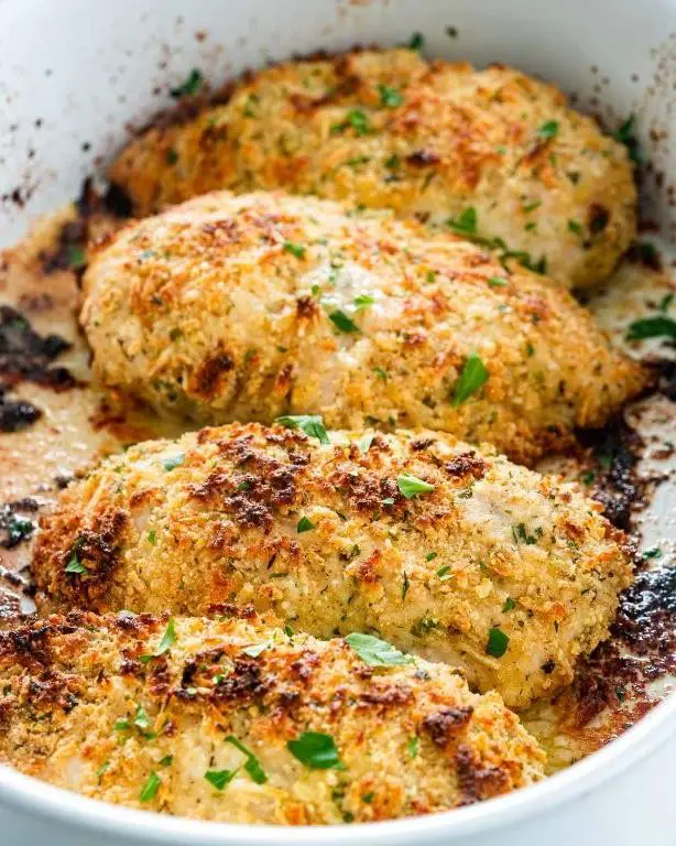 Crispy Baked Chicken with Ranch Dressing