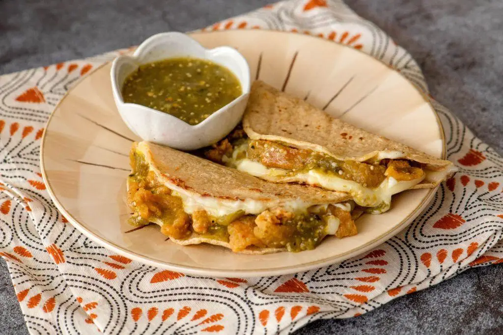 Crispy Chicharron Quesadillas
