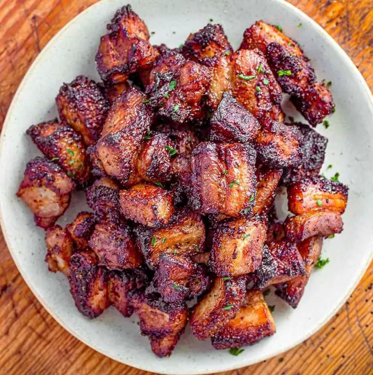 Crispy Chopped Pork Belly Bites