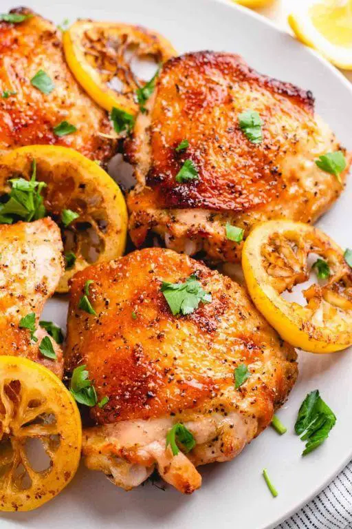Crispy Lemon Pepper Chicken Thighs