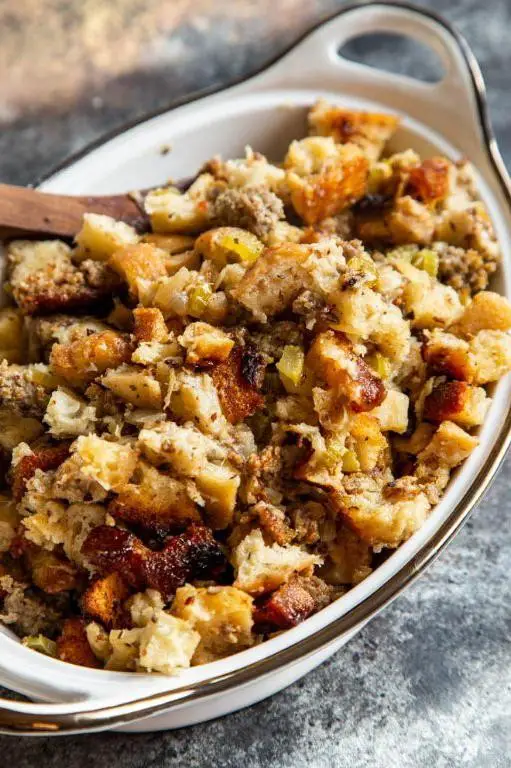 Crock Pot Sausage and Apple Stuffing