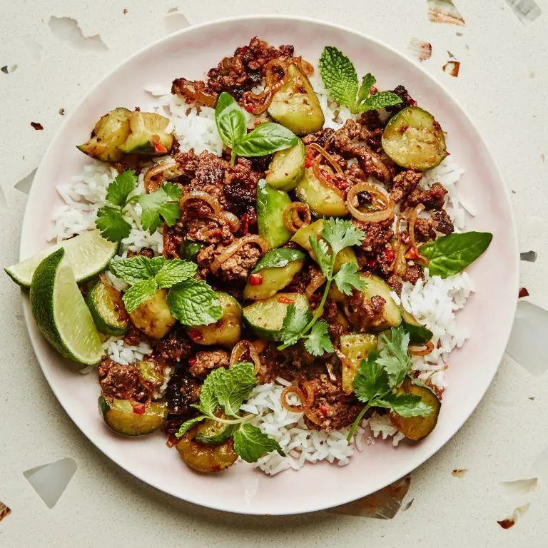 Cucumber and Beef Stir-Fry with Black Bean Sauce