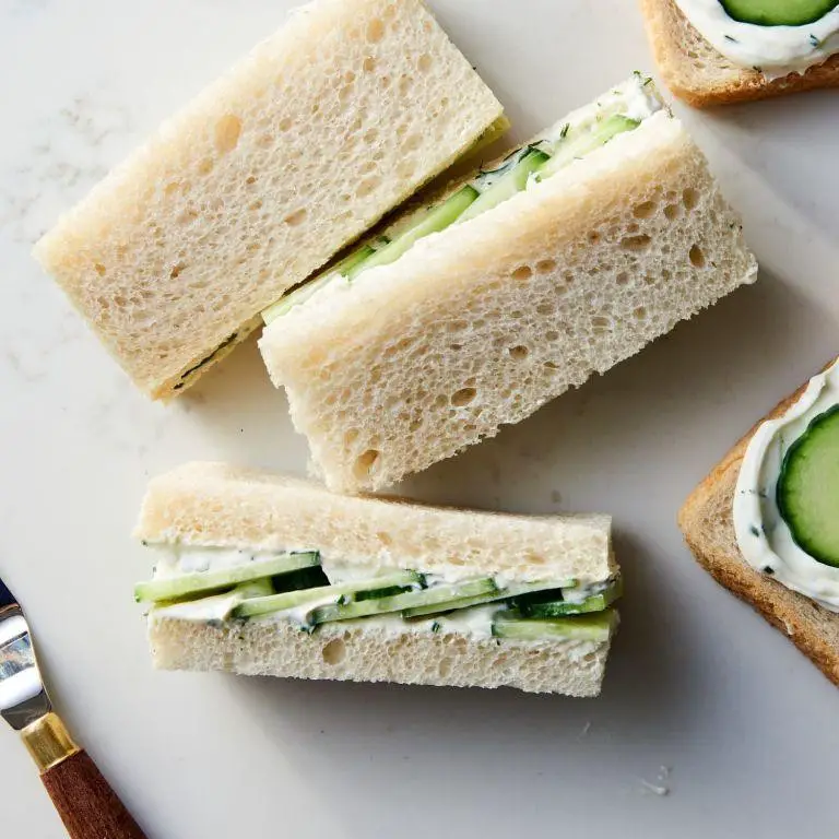 Cucumber and Cream Cheese Sandwiches