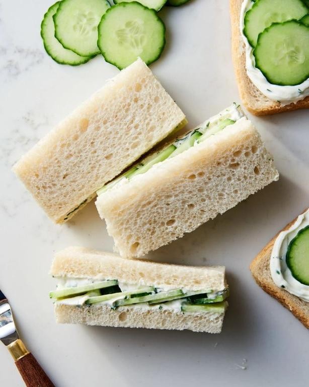 Cucumber and Cream Cheese Tea Sandwiches