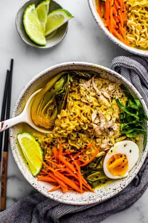 Curry Ramen with Chicken and Vegetables