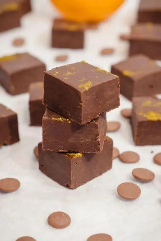 Dark Chocolate Orange Christmas Fudge