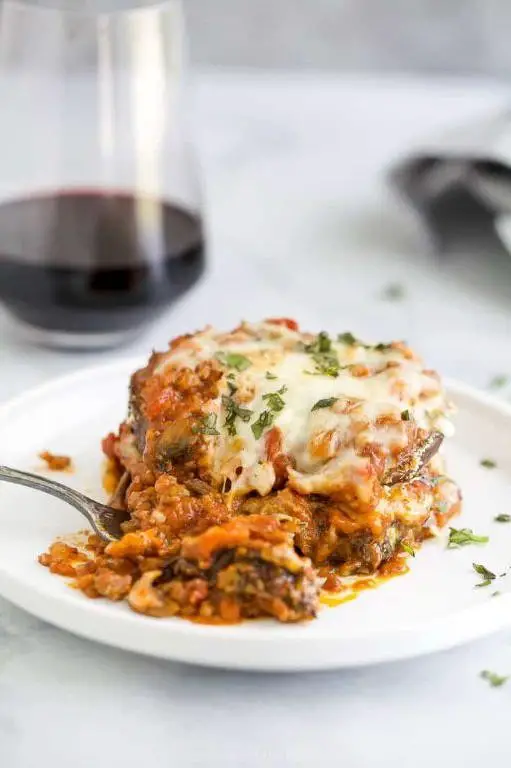 Easy Crock Pot Sausage and Eggplant Parmesan