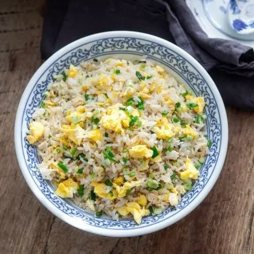 Egg Fried Rice with Spring Onions