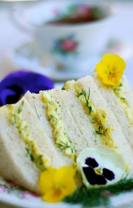 Egg Salad Tea Sandwiches with Dill