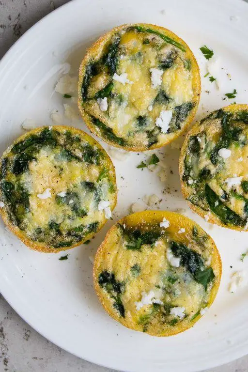 Egg White Muffins with Spinach and Feta