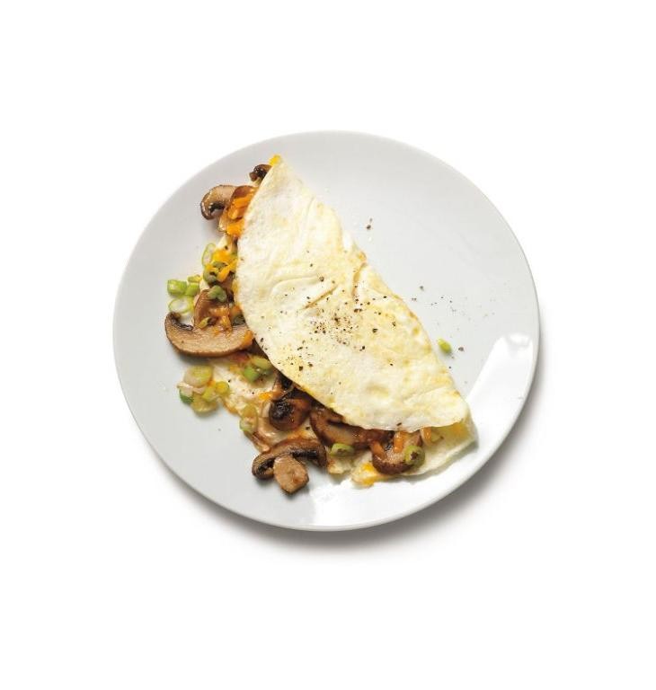 Egg White Omelette with Mushrooms and Peppers