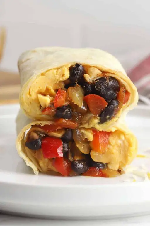Egg and Black Bean Burrito