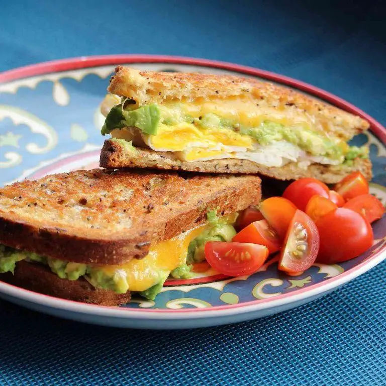 Egg and Cheese Club Sandwich with Avocado