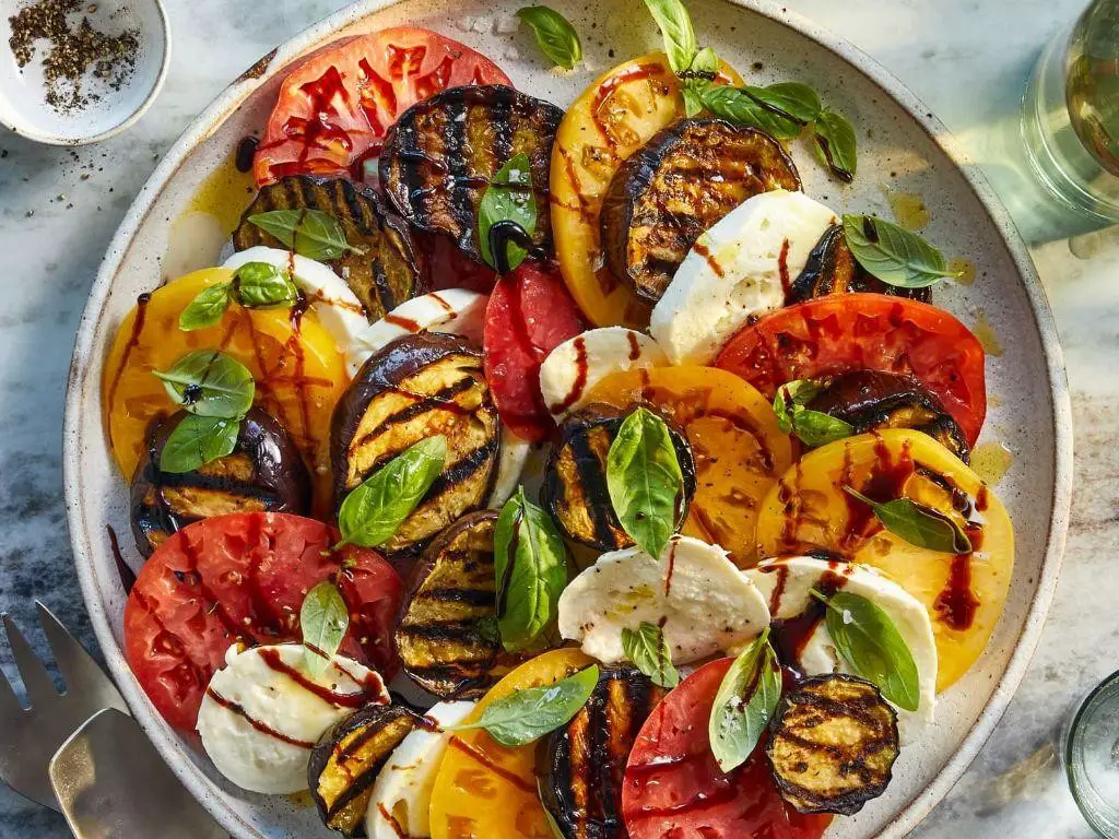 Eggplant Caprese Salad