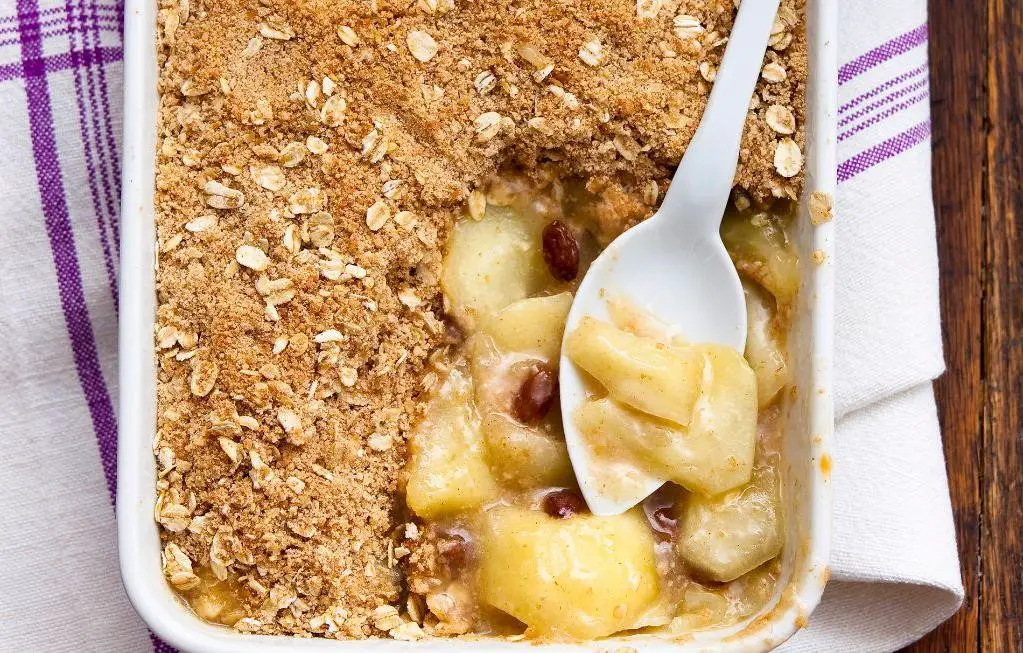 Elderflower and Apple Crumble
