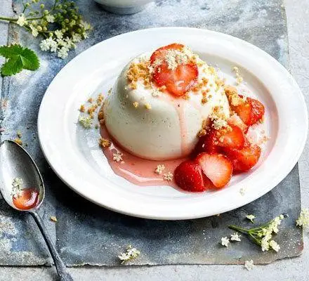 Elderflower and Vanilla Panna Cotta
