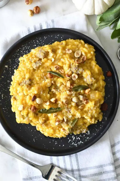 Elk Sausage and Butternut Squash Risotto