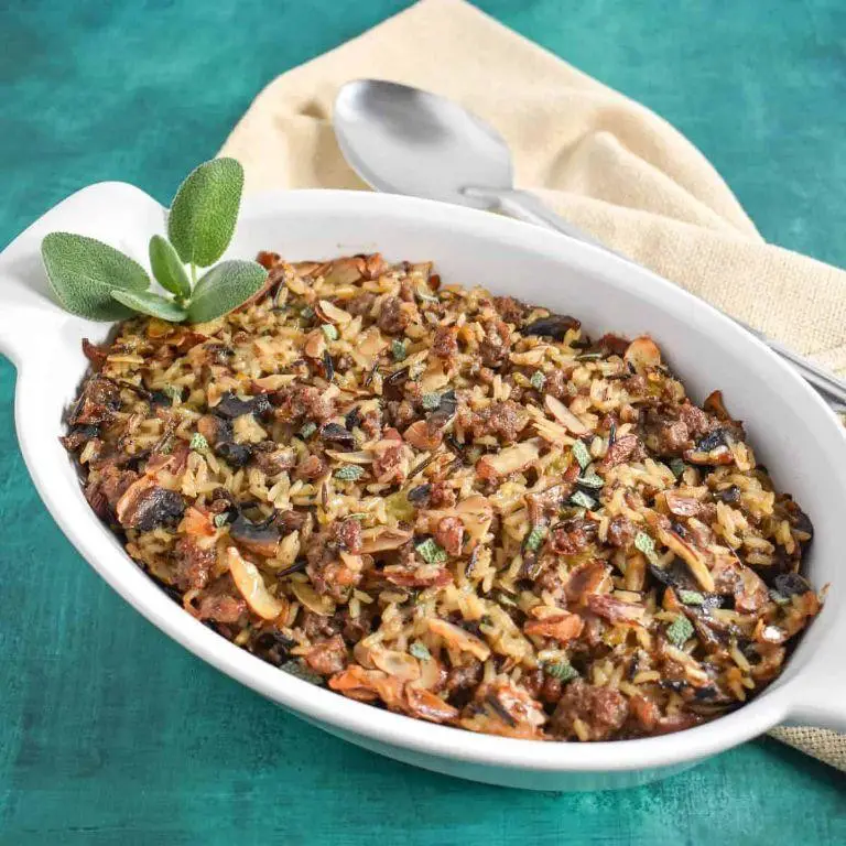 Elk Sausage and Wild Rice Casserole