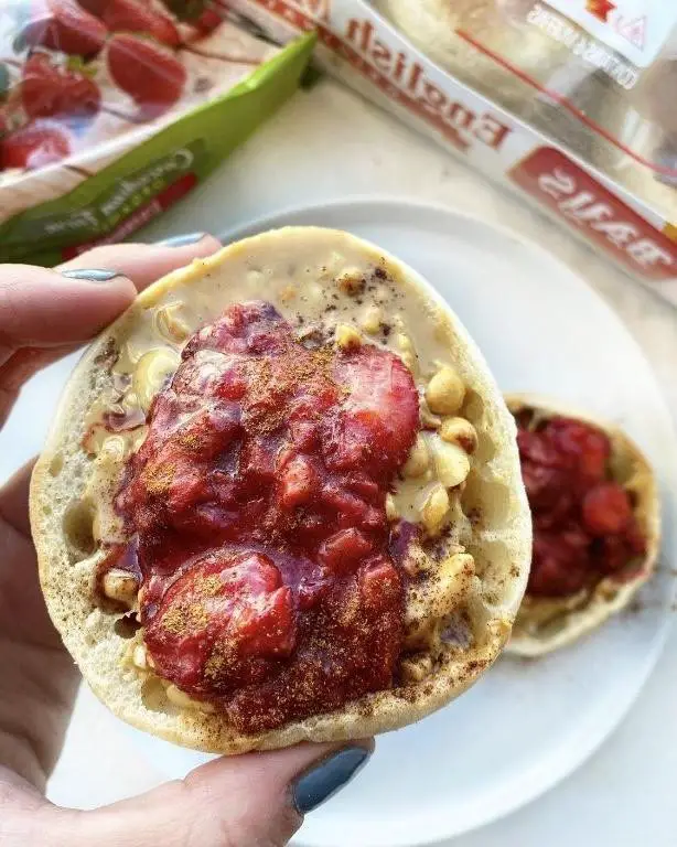English Muffin Peanut Butter and Jelly