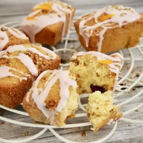 Flax Meal Cake with Lemon Glaze