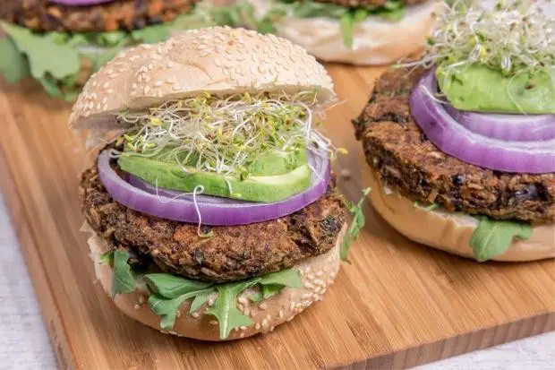 Flax Meal Veggie Burgers