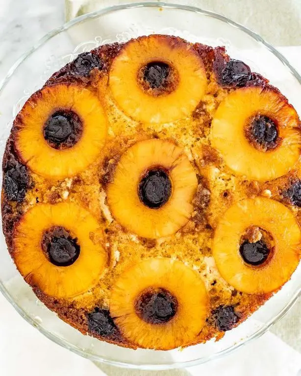 Freeze Dried Pineapple Upside-Down Cake