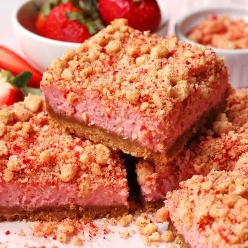 Freeze Dried Strawberry Cheesecake Bites